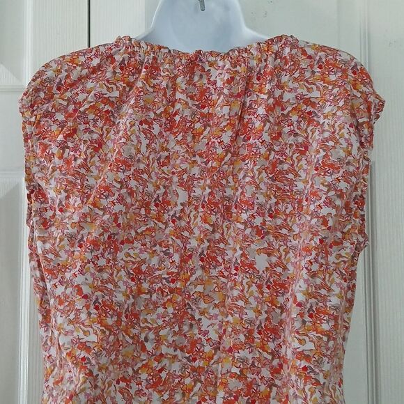 Ann Taylor Loft Factory printed short sleeve casual top Sz XL EUC - Picture 6 of 7